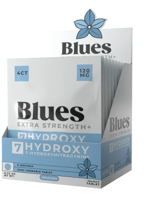 Blues Hydroxy 30mg Tablets – 4ct Packs, 10 Units per Display
