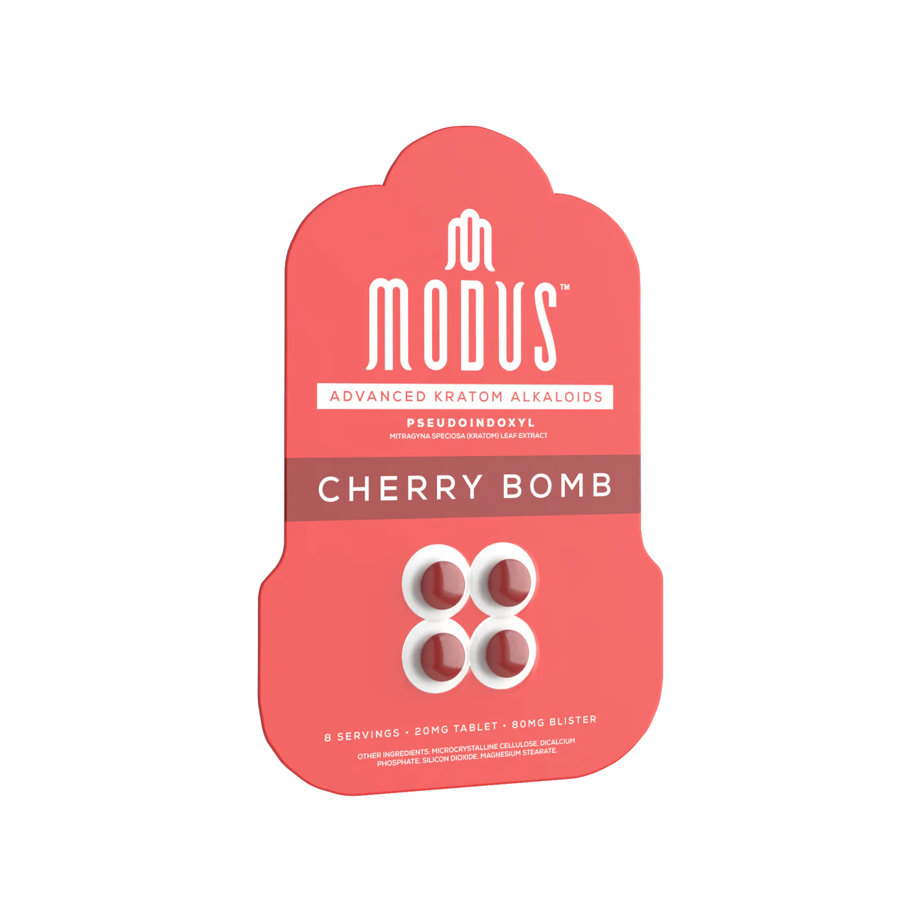 Modus Pseudo Kratom Tablets – 4ct Pack, 20mg/Tablet, 10 Packs per Display - Image 2