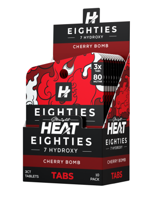 Straight Heat 7-Hydroxy Extract Tablets – Blue Razz (3ct Pack, 80mg Each, 10 Packs per Display)