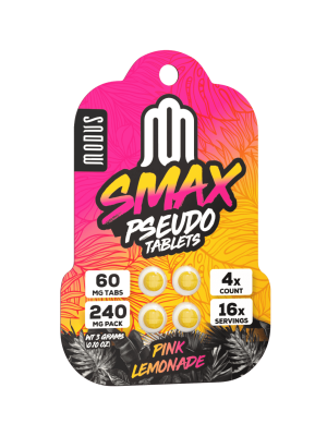 Modus Pseudo SMAX Tablets – 4ct Pack, 60mg/Tablet, 10 Packs per Display
