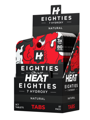 Straight Heat 7-Hydroxy Extract Tablets – Natural (3ct Pack, 80mg Each, 10 Packs per Display)
