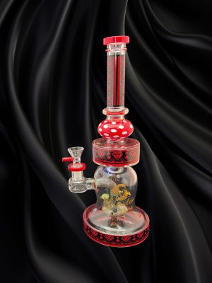 Hipster Bong - SF013 - Red 12"