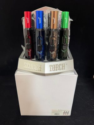 Scorch Torch 61681 – Two-Tone Pencil Torch with Hold-Button Ignition (12‑Pack Display)