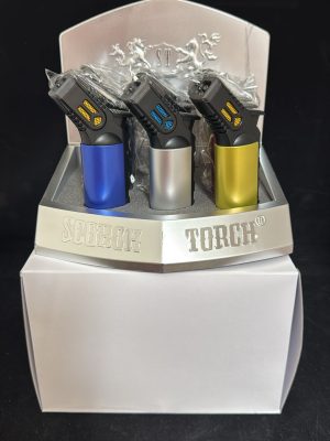 Scorch Torch 61703 Quad Flame – Heavy Duty Metal Torch (9-Pack Display)